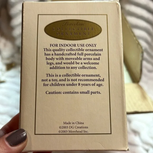 10 Vintage QVC Angel Joy Porcelain Collectible Ornaments - Picture 5 of 7